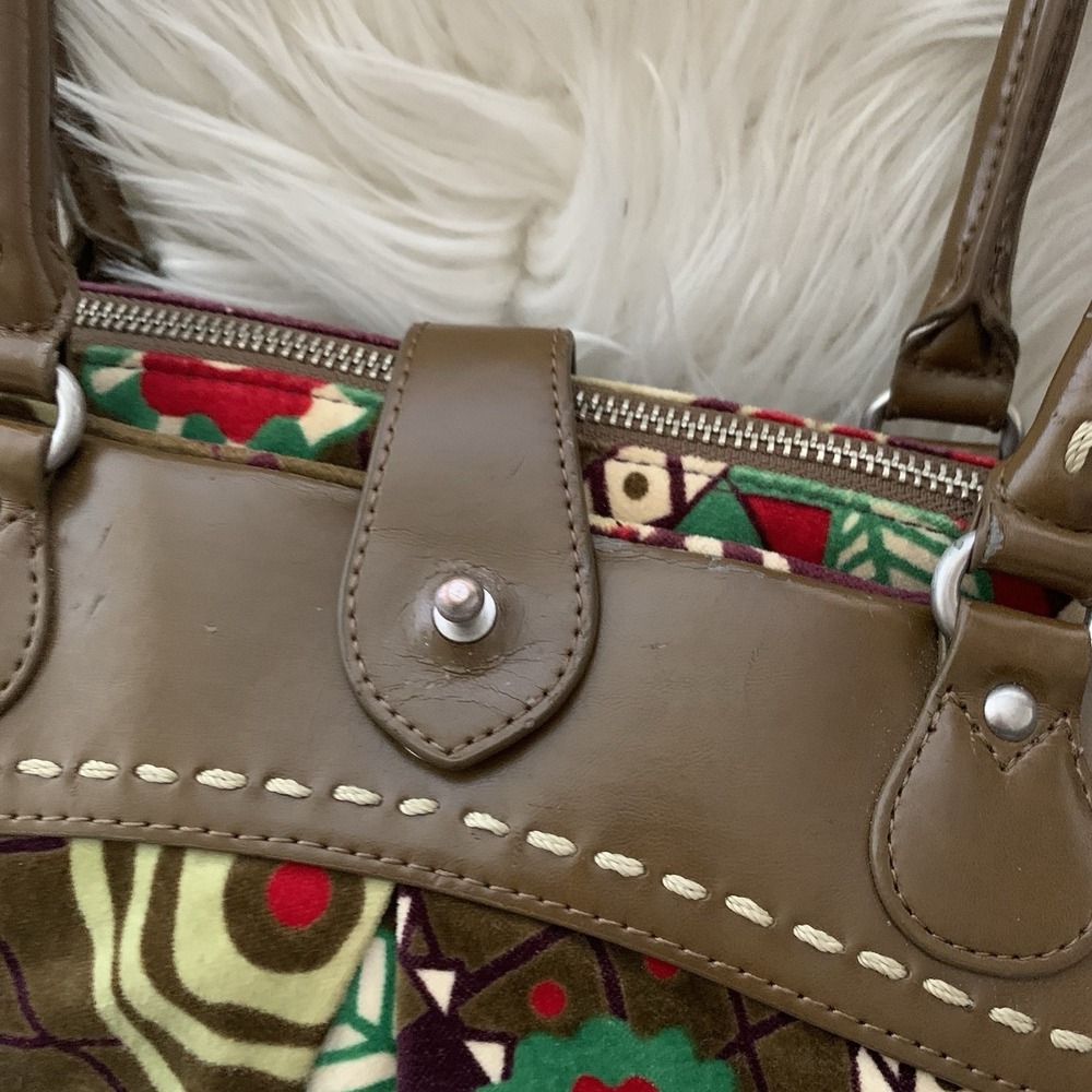 OILILY Velvet Floral Print Shoulder‎ Bag Purse - Picture 2 of 8